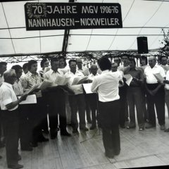 70jähriges Bestehen des Männer-Gesangvereins Nannhausen-Nickweiler
Auftritt zur Kirmes am ersten Juliwochenende 