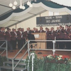 90jähriges Bestehen des Männer-Gesangvereins Nannhausen-Nickweiler
Auftritt im Kirmeszelt