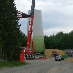 ein Windrad der Gemeinde Nannhausen ist aktuell im Aufbau